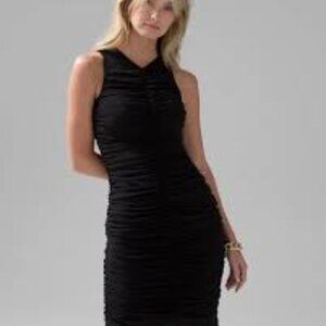 NWT White House Black Market Ruched Mesh Sheath Dress